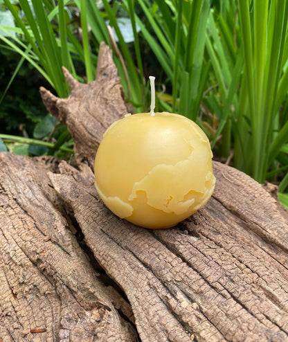 World Globe Beeswax Candle