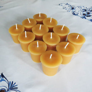 All Natural Beeswax Votive 12 Pack / 1 Dozen - Bees Light Candles