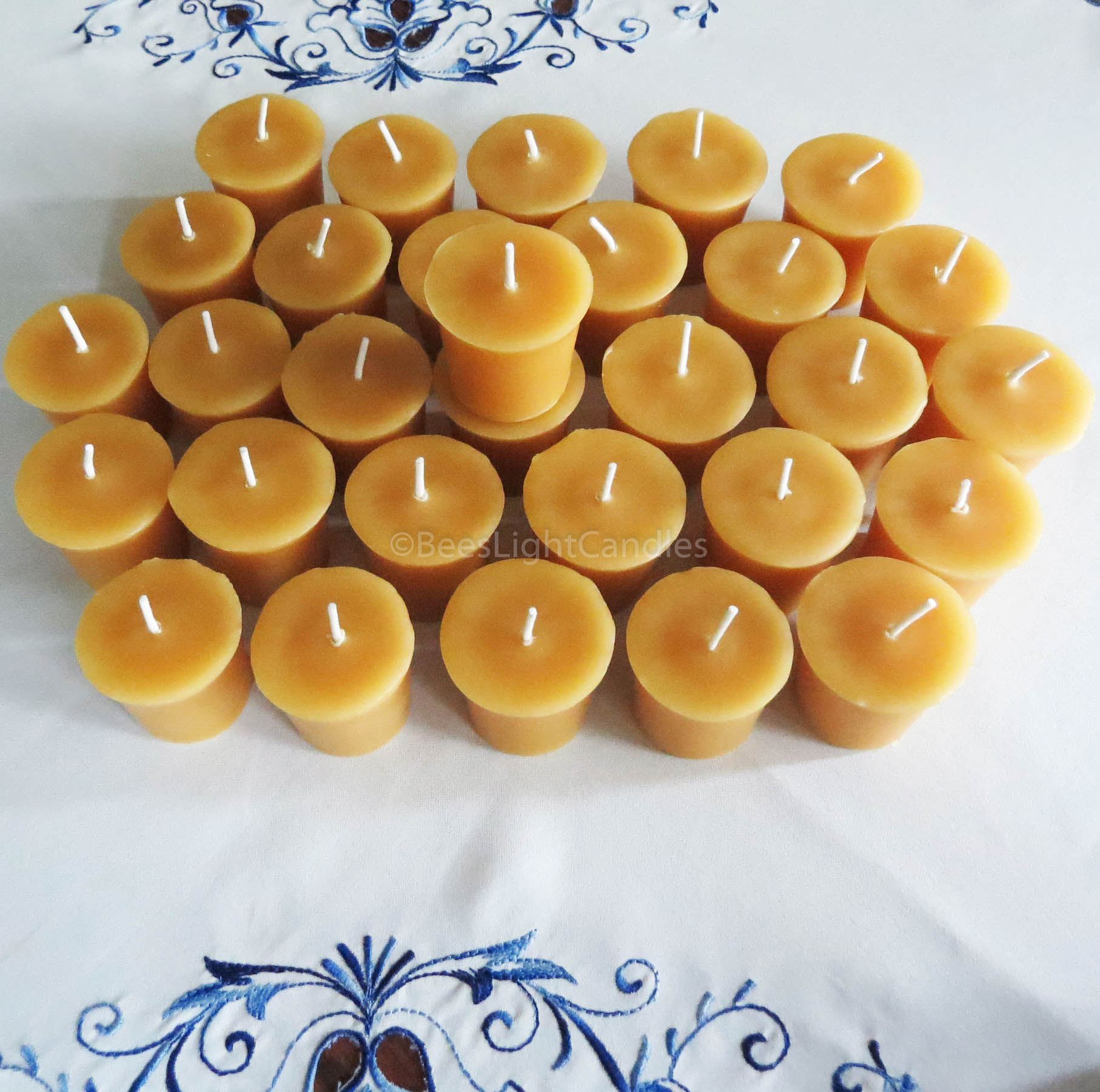 Beeswax Votives BULK 32/40/48/72/96/250 – Bees Light Candles