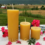 Two Inch Pillar Candle Set - Bees Light Candles
