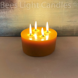 6x3 Six Inch LARGE Pillar - Bees Light Candles