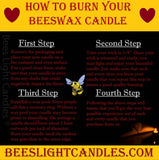 Joy Beeswax Pillar Candle - Bees Light Candles