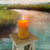 Curvy Beeswax Candle - Bees Light Candles