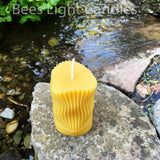 Curvy Beeswax Candle - Bees Light Candles