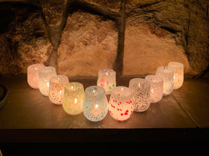 Hand Blown Glass Candle Holders with or without Candles - Bees Light Candles