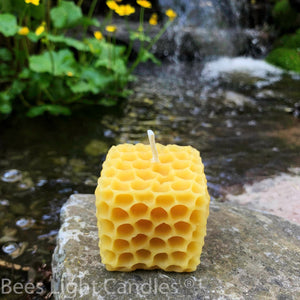 Honeycomb Cube Candle - Bees Light Candles