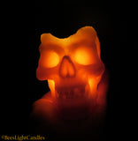 Yellow Skull Candle - Bees Light Candles
