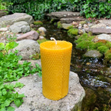 Honeycomb Beeswax Pillar - Bees Light Candles