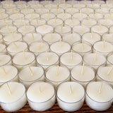 White Beeswax Tealights With Cups BULK - Bees Light Candles