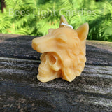 Indian Chief Skull Wolf Candle - Bees Light Candles