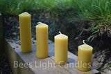 Beeswax Cylinder Style Pillar Candle Set - Bees Light Candles