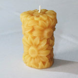 Daisy Flower Pillar - Bees Light Candles