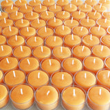 Beeswax Tealight Candles with Clear Cups BULK - Bees Light Candles