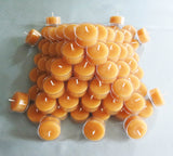 Beeswax Tealight Candles with Clear Cups BULK - Bees Light Candles