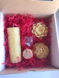 Floral Beeswax Candle Gift Box - Bees Light Candles