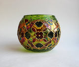 Green Kaleidoscope Candle Holder - Bees Light Candles