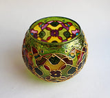 Green Kaleidoscope Candle Holder - Bees Light Candles