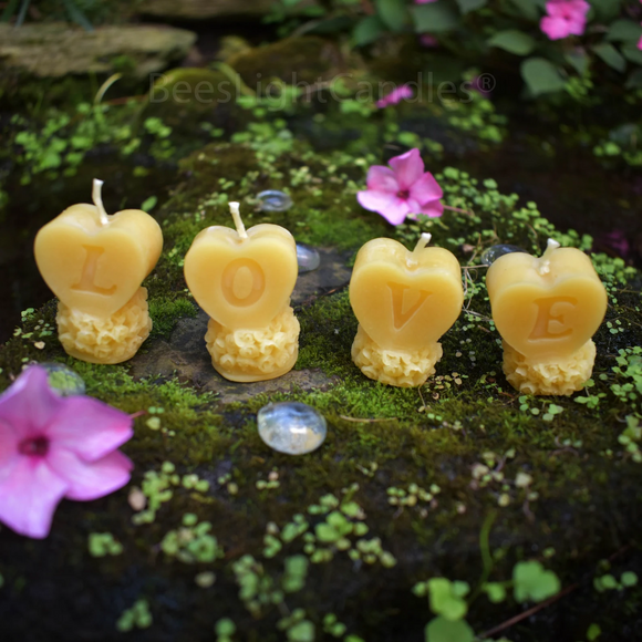 Love Beeswax Candle Set - Bees Light Candles
