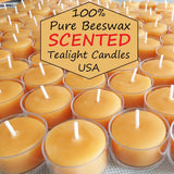 Vanilla Scented Beeswax Tealight Candles - Bees Light Candles
