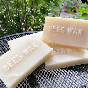 White Beeswax Bricks 100% Pure Natural Beeswax - Bees Light Candles